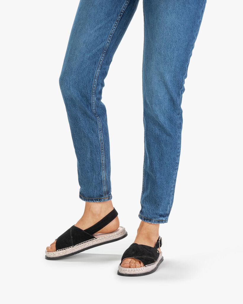 Sandale Wildleder schwarz