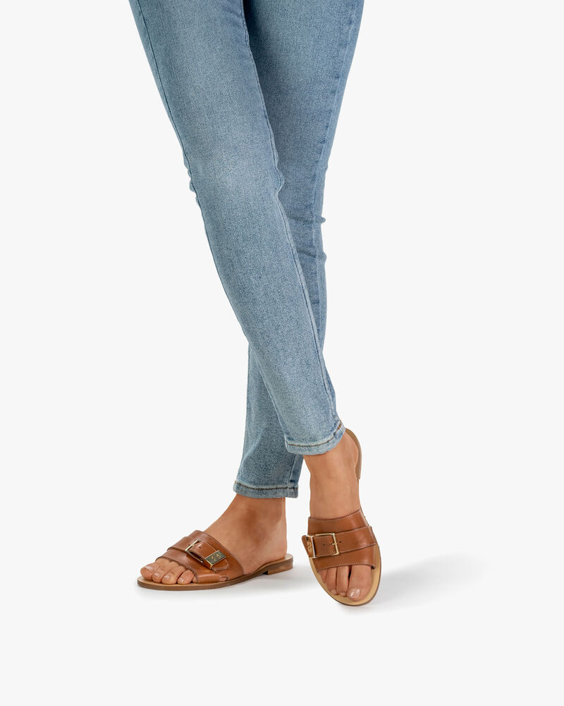 Slipper Kalbsleder cognacfarben