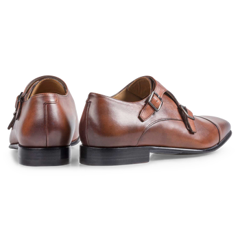 Cognac Monk-Schnallenschuh
