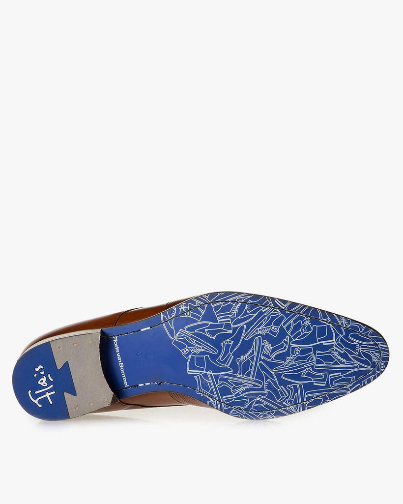 Schn&uuml;rschuh Kalbsleder cognac