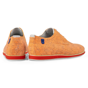 Schn&uuml;rschuh Wildleder orange