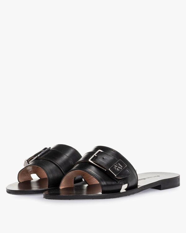 Slipper Kalbsleder schwarz