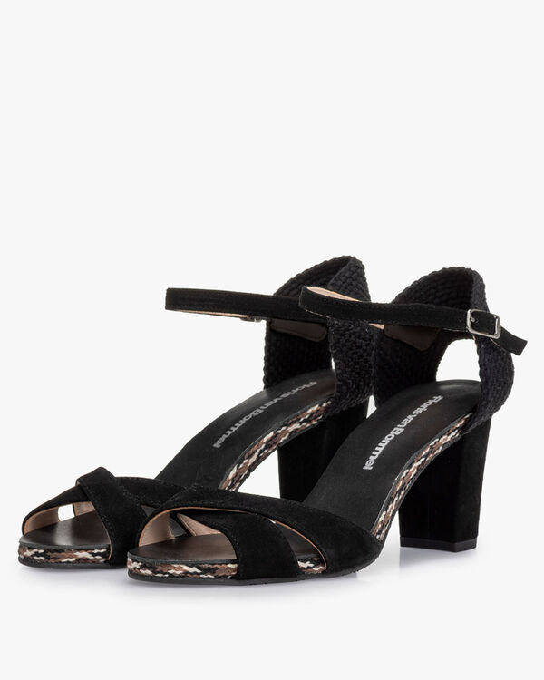 Sandale Wildleder schwarz