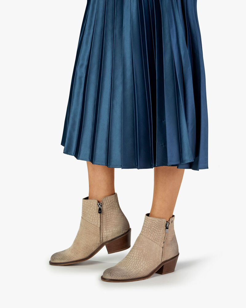 Stiefelette Wildleder beige