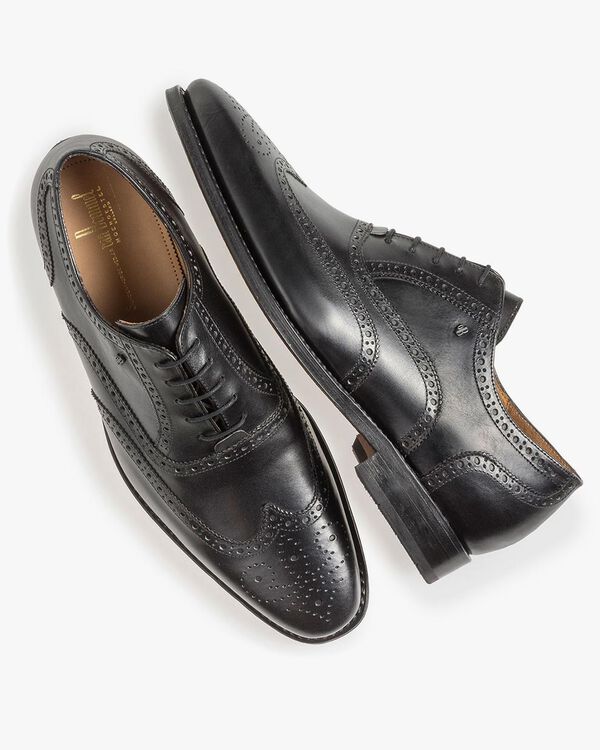 Black calf leather brogue