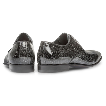 Schwarzer Lacklederschuh mit Print