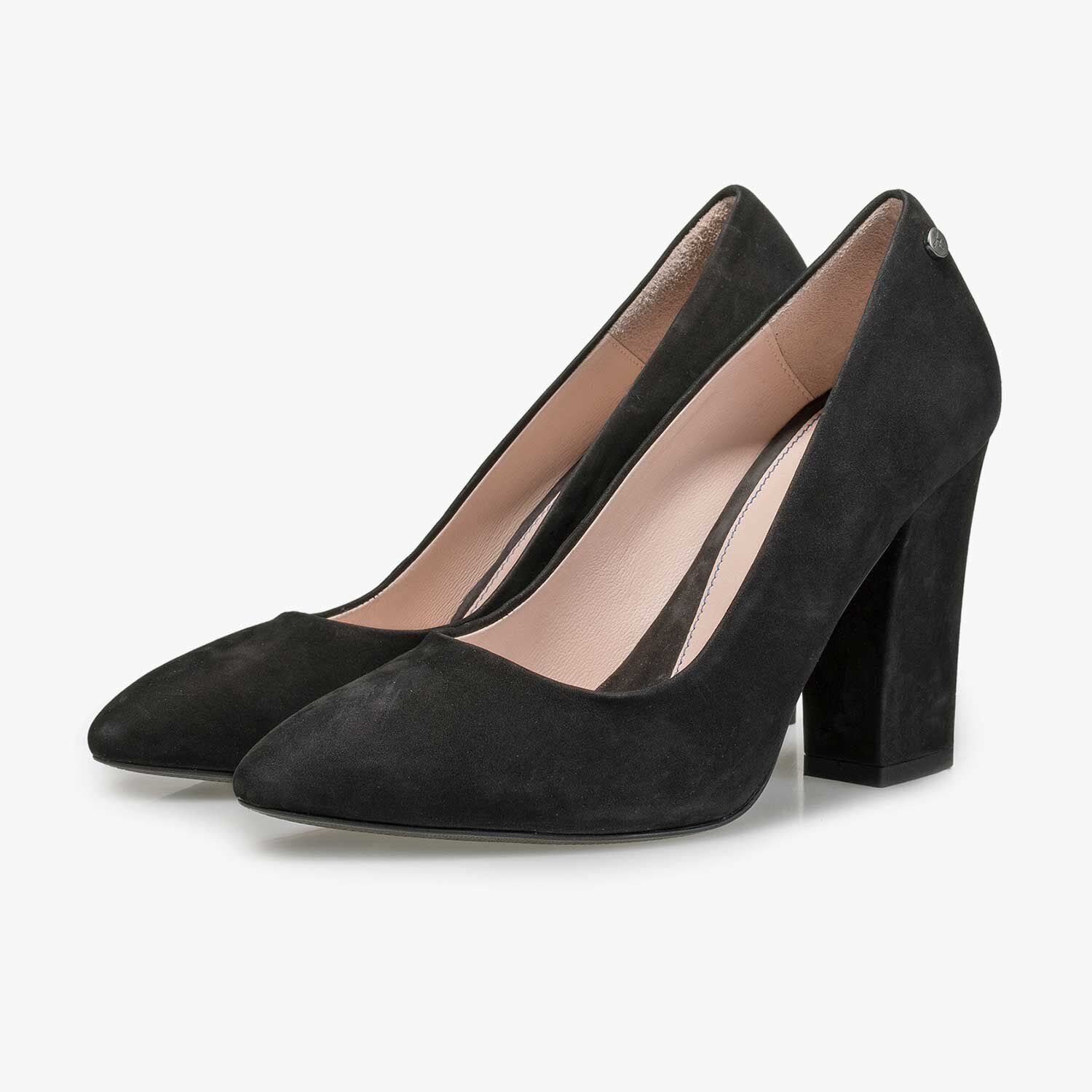 Black suede pointed toe pumps clearance
