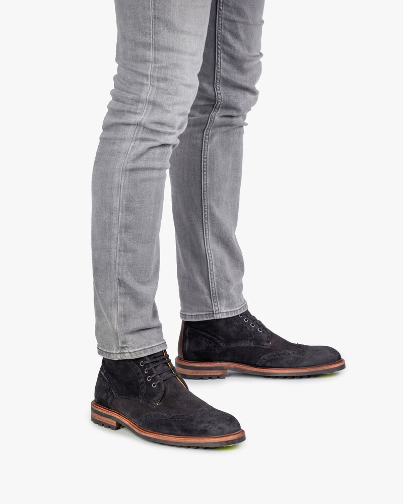 Stiefel schwarz Wildleder