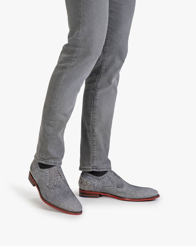 Schn&uuml;rschuh Wildleder cremewei&szlig;