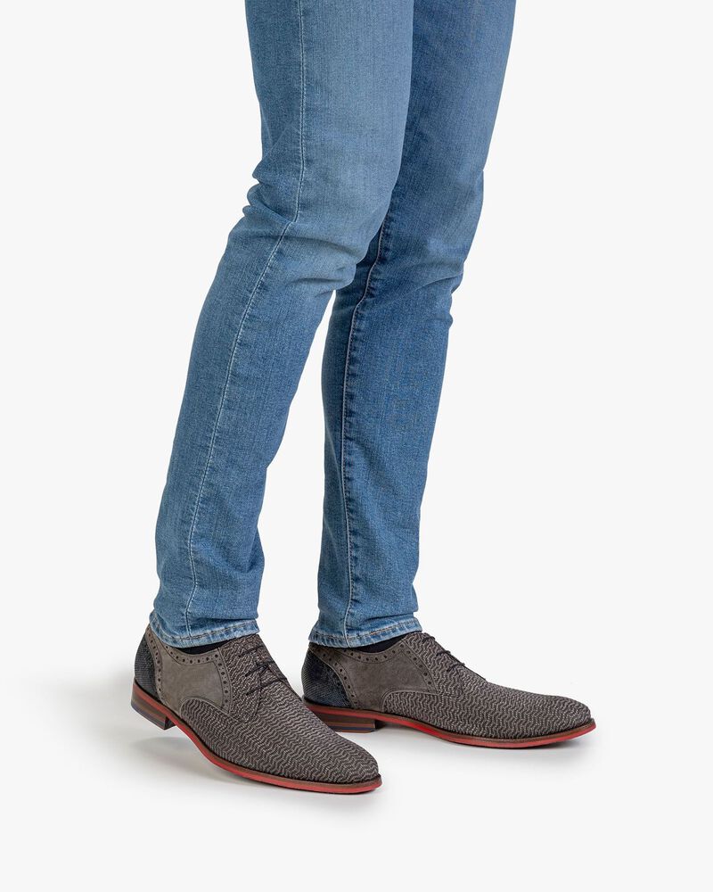 Schn&uuml;rschuh Nubukleder taupe