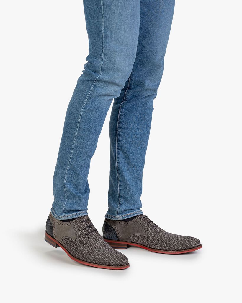 Schn&uuml;rschuh Nubukleder taupe