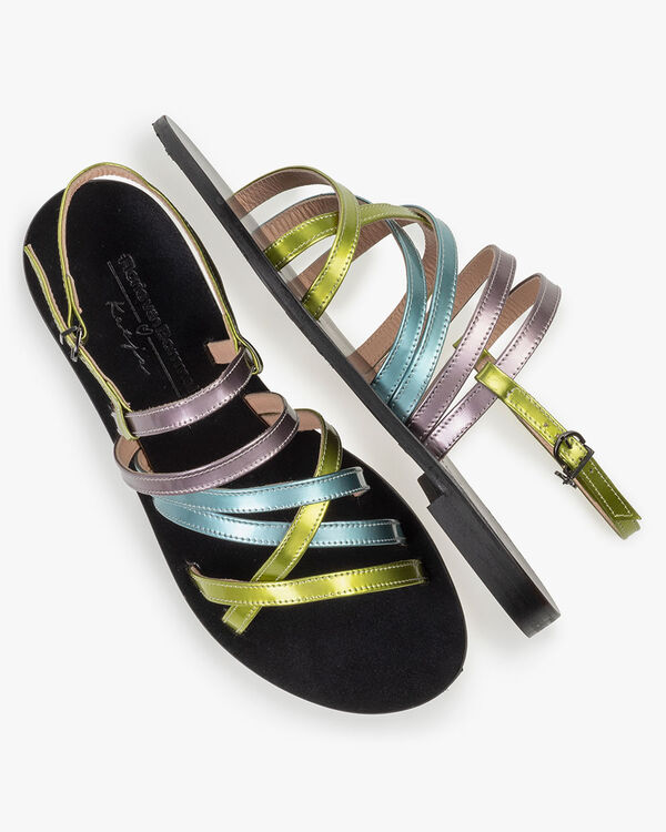 Sandale Lackleder gr&uuml;n