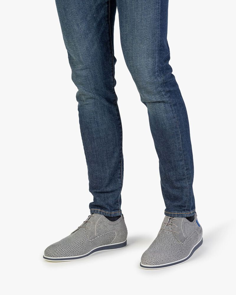 Schn&uuml;rschuh grau Wildleder