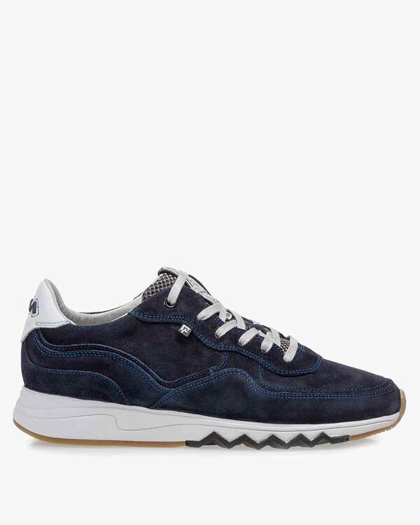 Nineti dark blue suede leather