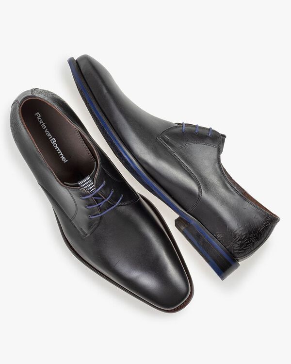 Schn&uuml;rschuh Kalbsleder schwarz