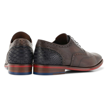 Schn&uuml;rschuh Kalbsleder dunkelbraun