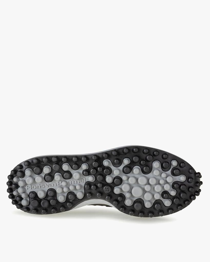 Noppi Leder mit Print schwarz