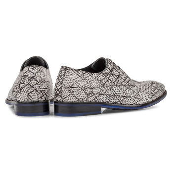 Schn&uuml;rschuh Lederschwarz-wei&szlig;