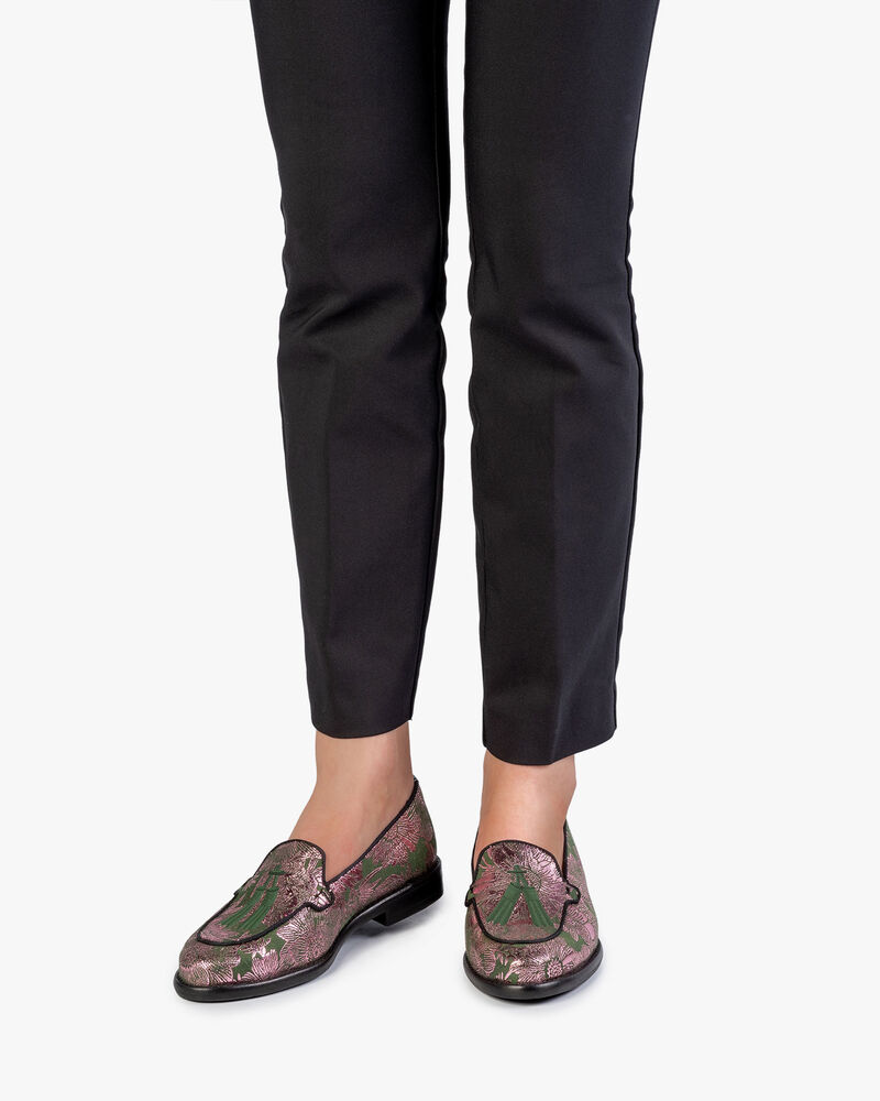 Loafer gr&uuml;n mit Print