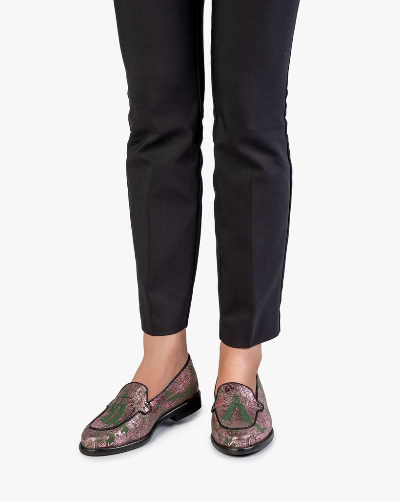 Loafer gr&uuml;n mit Print