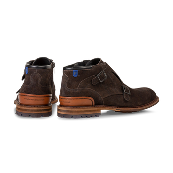 Monk strap suede dark brown