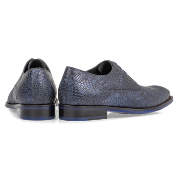 Schn&uuml;rschuh metallic blau