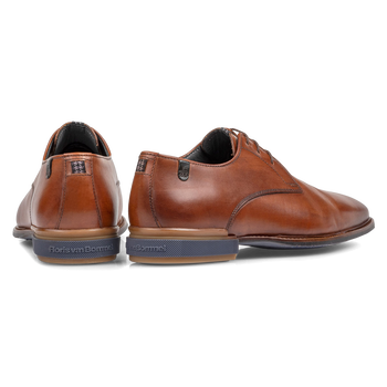 Schn&uuml;rschuh cognac Kalbsleder