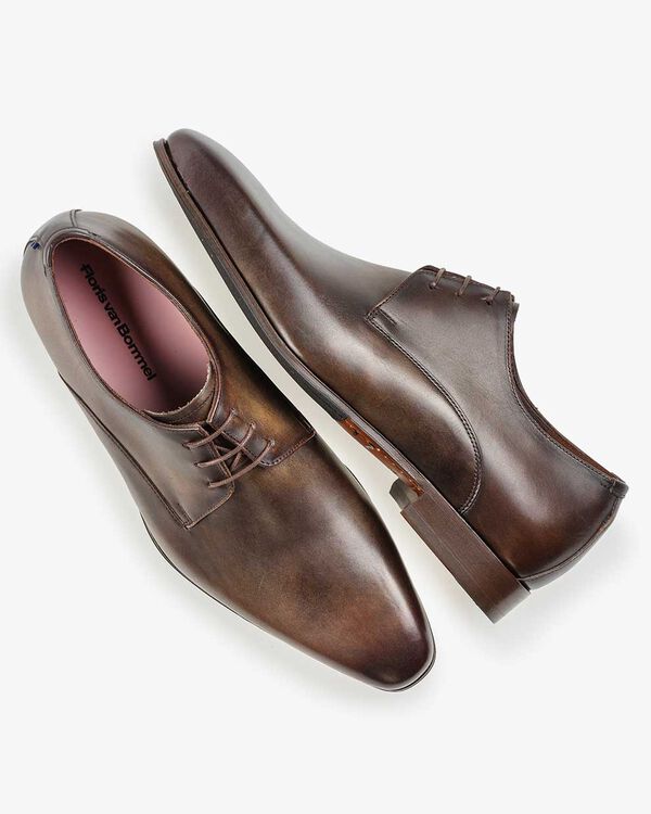 Schn&uuml;rstiefel Kalbsleder dunkelbraun