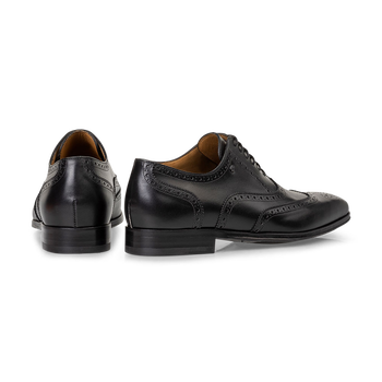 Schn&uuml;rschuh Kalbsleder schwarz