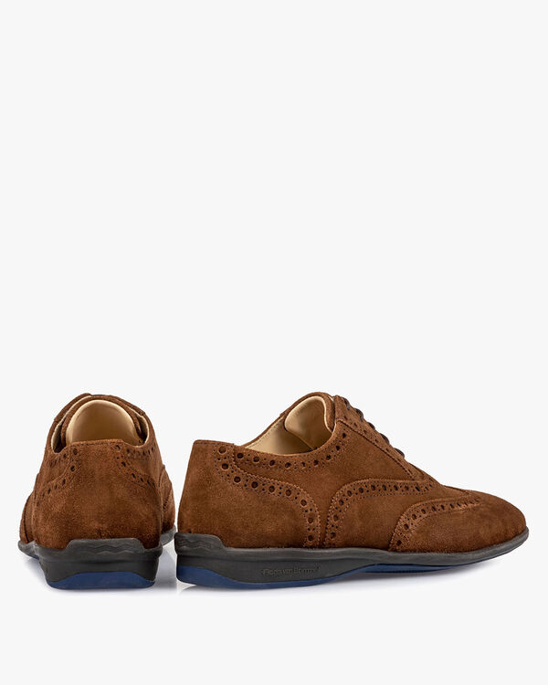 Schn&uuml;rschuh Wildleder braun