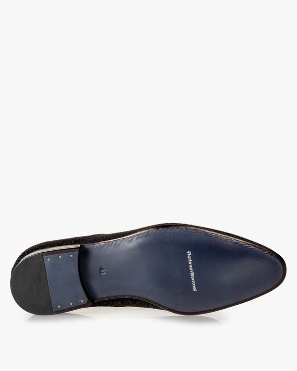 Schnürschuh Wildleder schwarz