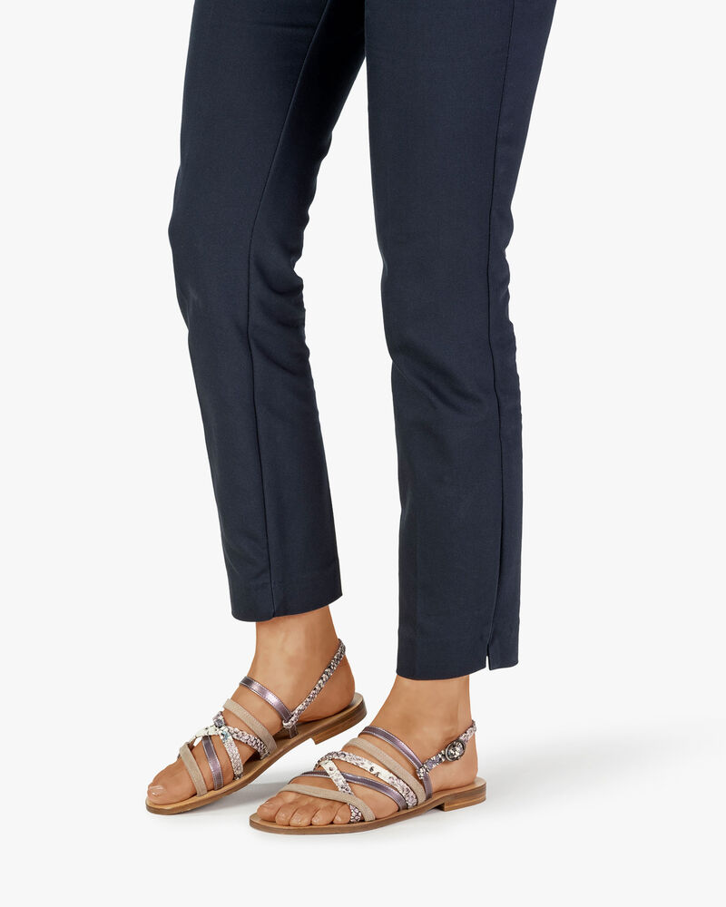 Sandal printed leather pink