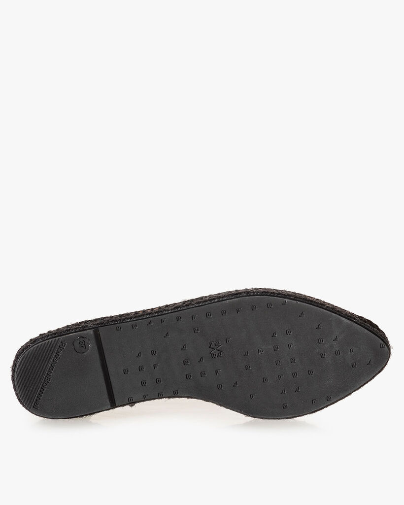 Espadrille Wildleder schwarz