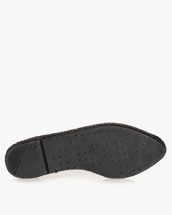 Espadrille Wildleder schwarz