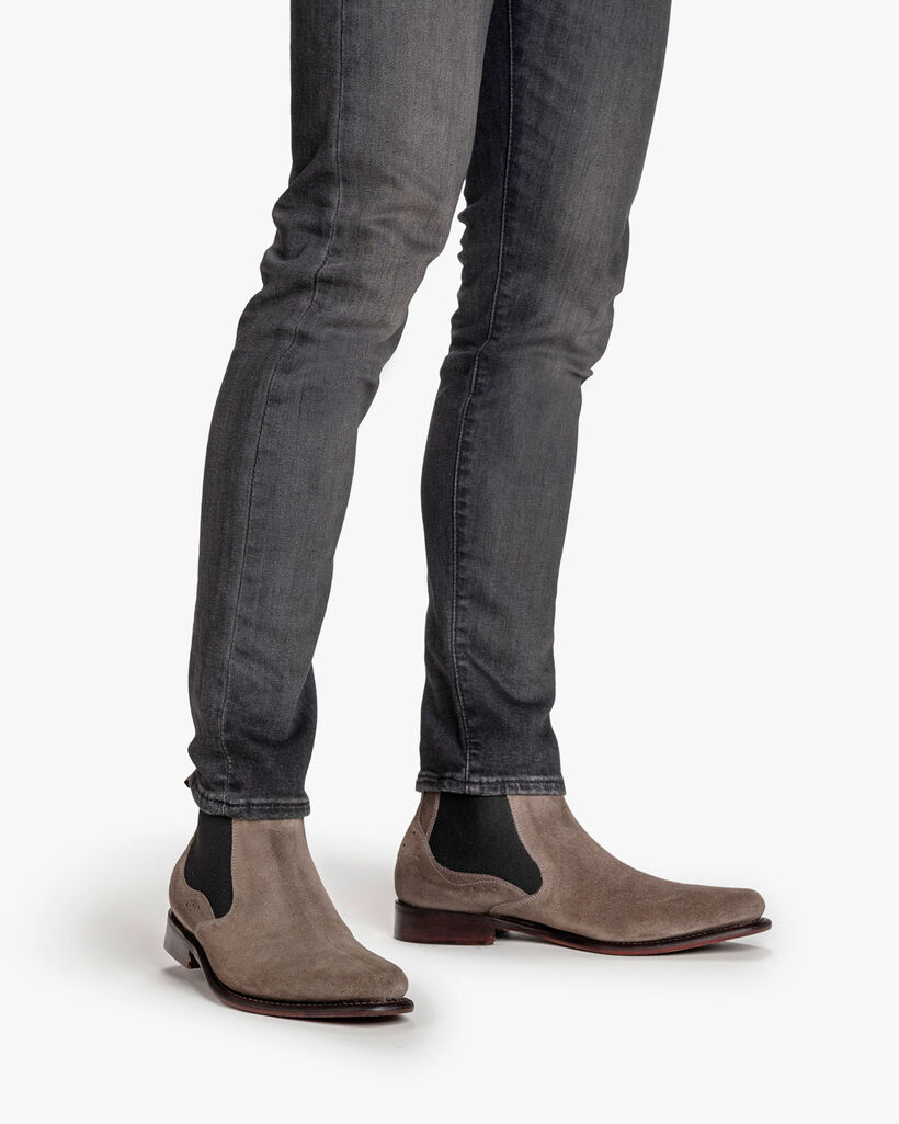 Chelsea boot suede taupe