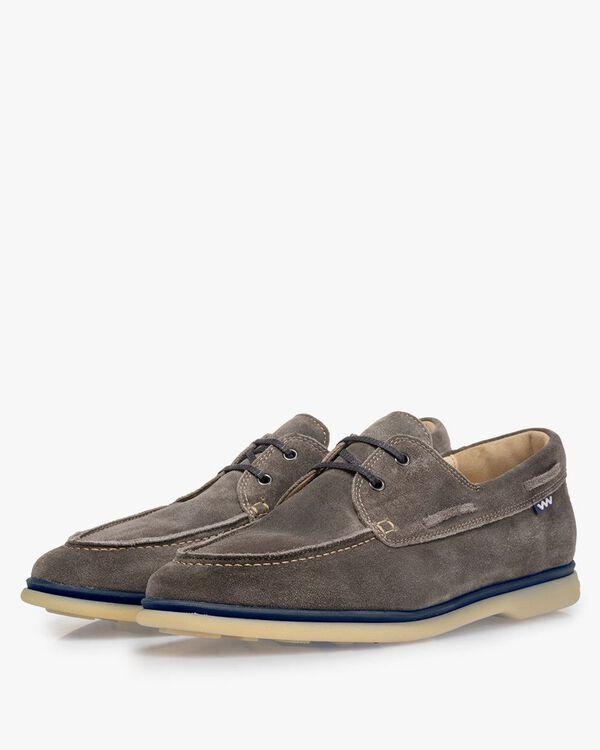 Bootsschuh Wildleder dunkelgrau