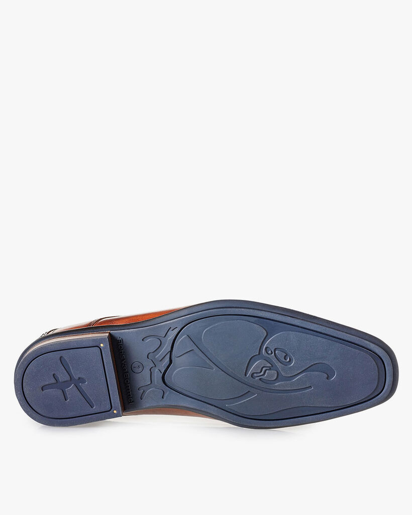 Schn&uuml;rstiefel Kalbsleder cognac