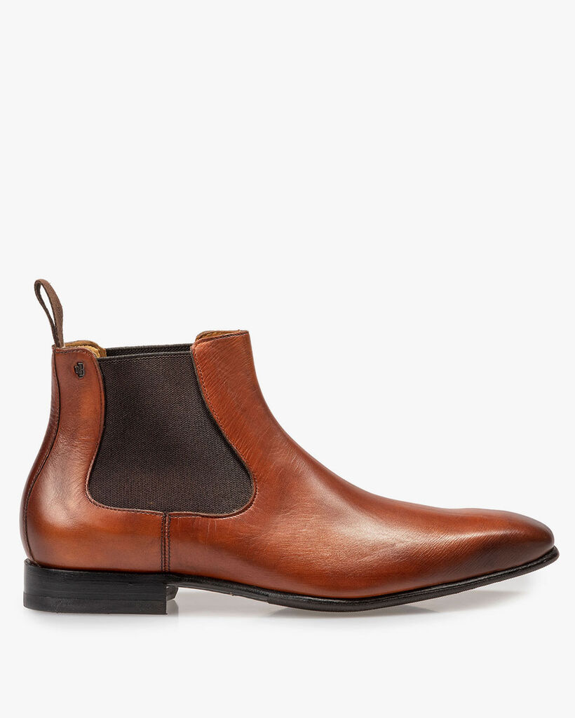 Leder Chelsea Boot dunkelcognac