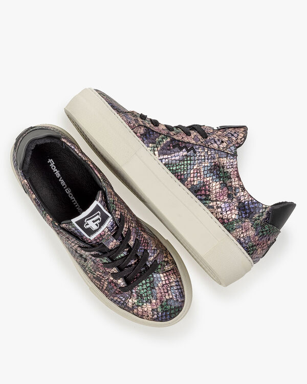Sneaker Metallic-Print rosa
