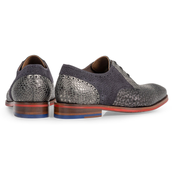 Schn&uuml;rschuh grau metallic