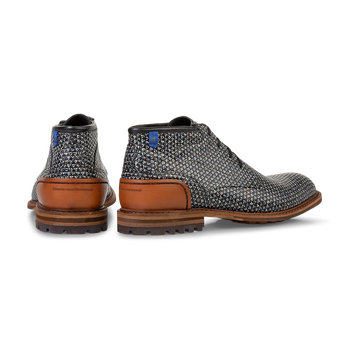 Schn&uuml;rstiefelschwarz-wei&szlig;