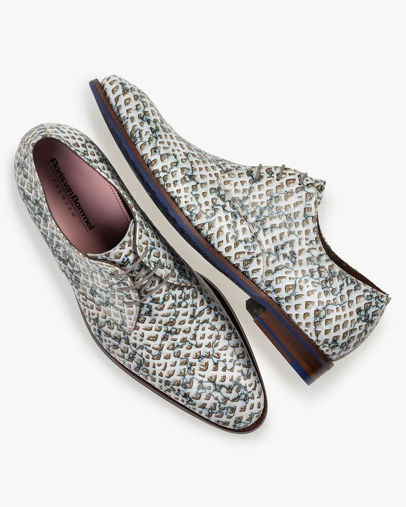 Schn&uuml;rschuh Leder sandfarben