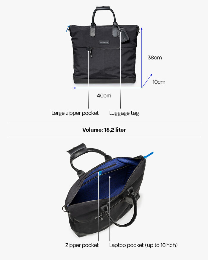 Tragetasche Textil schwarz