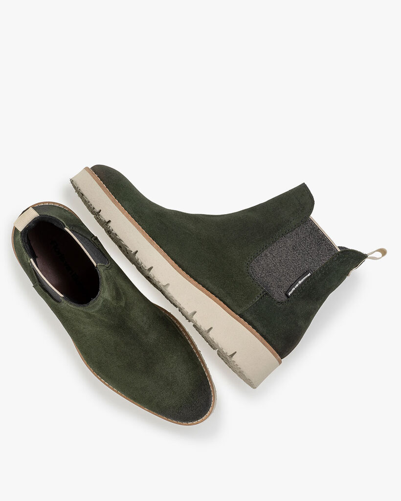 Chelsea Boot Wildleder gr&uuml;n