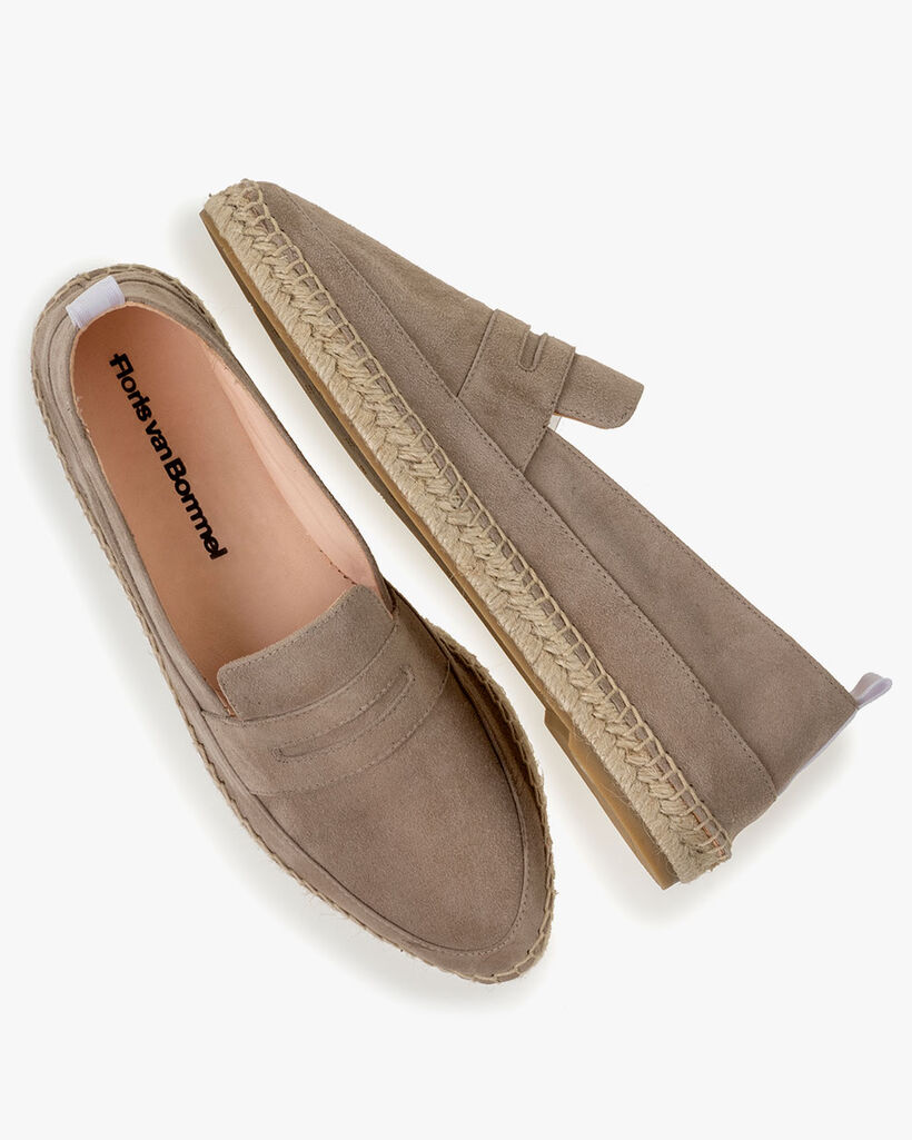 Espadrille Wildleder sandfarben