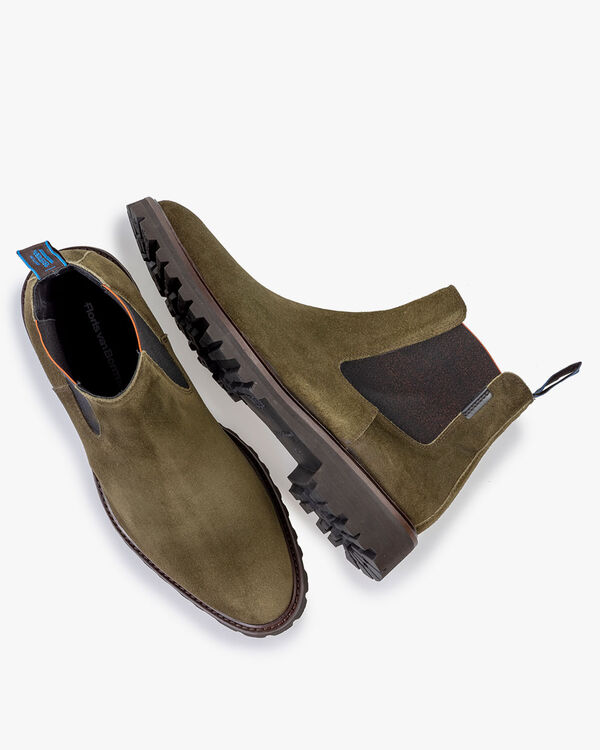 Chelsea boot suede dark green