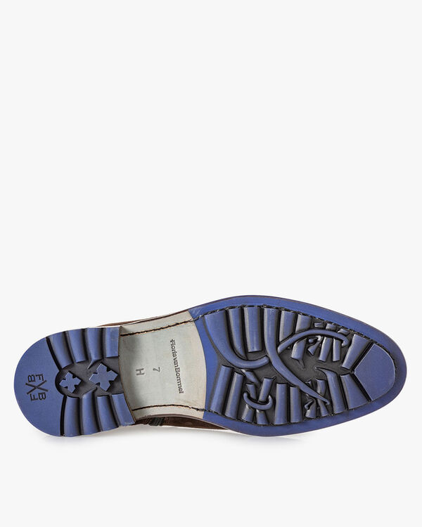 Lammfell gef&uuml;tterter Stiefel braun