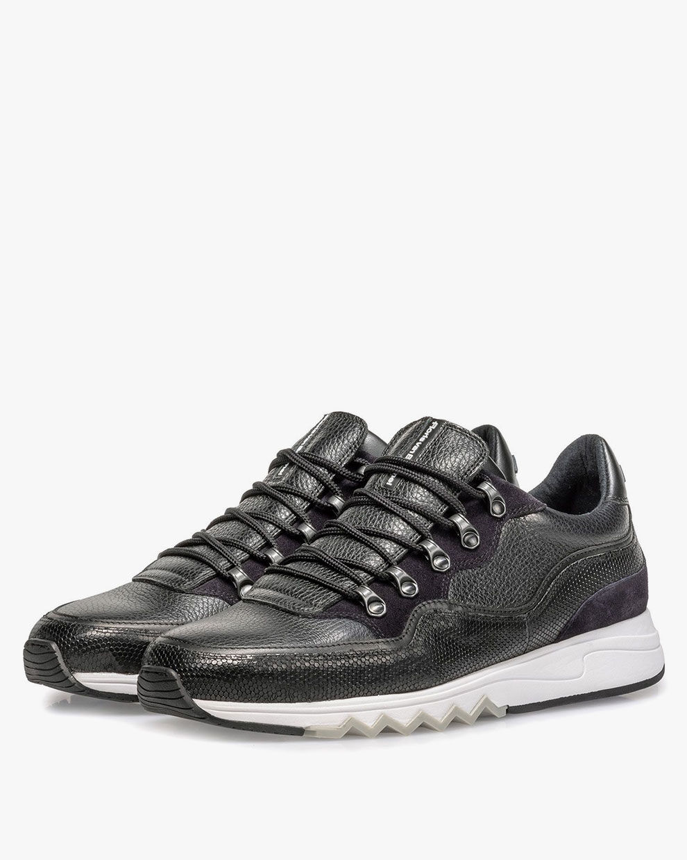 Black suede running online shoes
