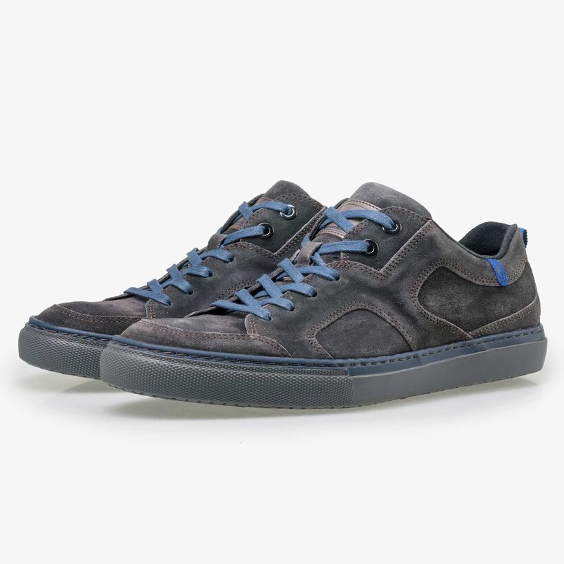 Floris van Bommel grauer Herren Wildleder Sneaker
