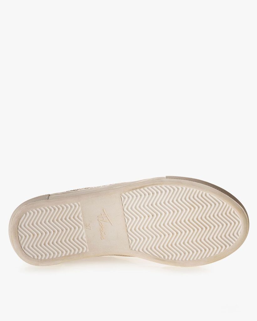 Sneaker Metallic-Print taupe